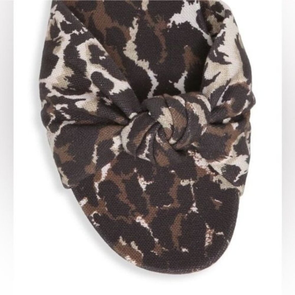 VERONICA BEARD Etra Knotted Leopard-Print Canvas Slides Size‎ 6 - Picture 8 of 8